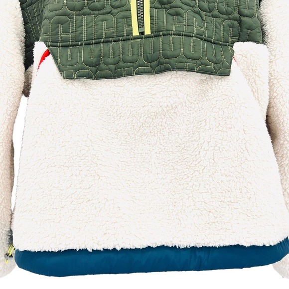 UGG Men's IGGY Sherpa Half Zip Pullover Hoodie Dawn Sweater Size Small - Picture 9 of 12